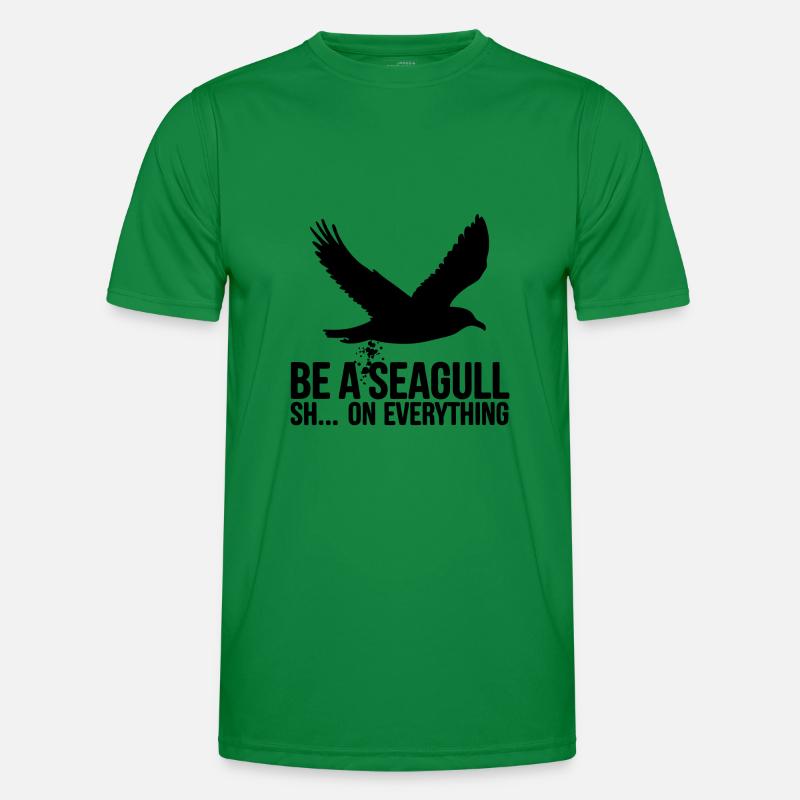 Sei eine Möwe scheiss auf alles. Möwensilhouette Männer Funktions-T-Shirt