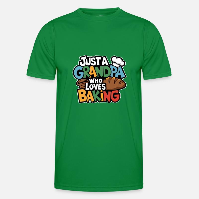 Opa ist Bäcker unser Opa backt gerne Männer Funktions-T-Shirt