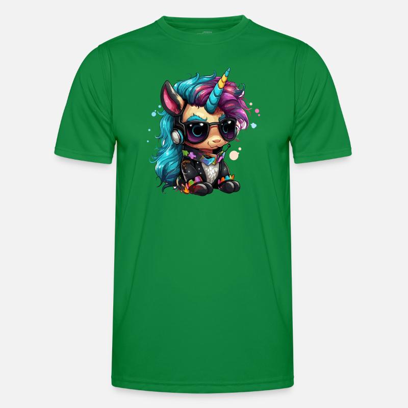 Punker Einhorn Design Männer Funktions-T-Shirt