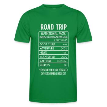 Road trip Lustige Bilder Humor - Männer Funktions-T-Shirt - Kelly Green - Vorne - AI Model Male 178 dark (178cm)