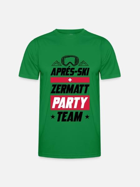 Après Ski Zermatt Party Team - Men's Functional T-Shirt - kelly green