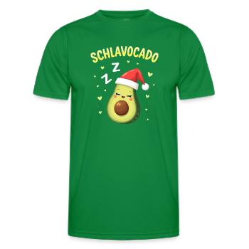Schlavocado Offiziell Schlafanzug Schlaf - Männer Funktions-T-Shirt - Kelly Green - Vorne - AI Model Male 178 dark (178cm)