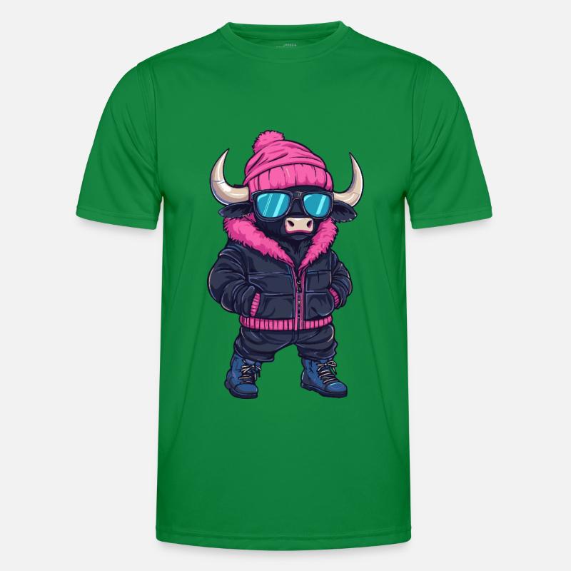 Taurus Cool Comic - Men's Functional T-Shirt - kelly green