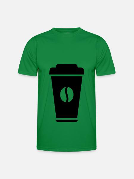 Kaffee Symbol - Männer Funktions-T-Shirt - Kelly Green