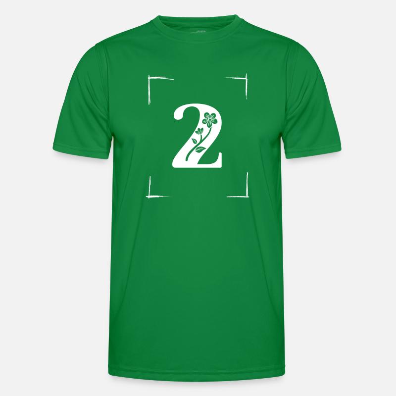 number 2 initial Men's Functional T-Shirt