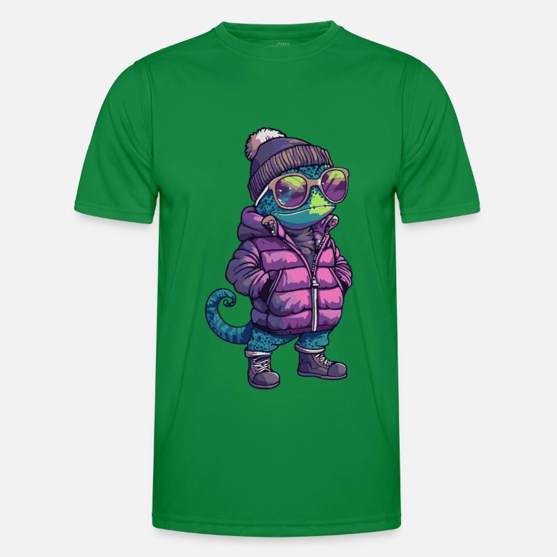 Chameleon Cool Comic - Men's Functional T-Shirt - kelly green