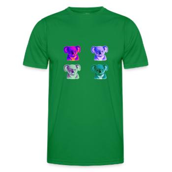 Koala bunt Geschenkidee Koalas Pop Art Pop-Art - Männer Funktions-T-Shirt - Kelly Green - Vorne - AI Model Male 178 dark (178cm)