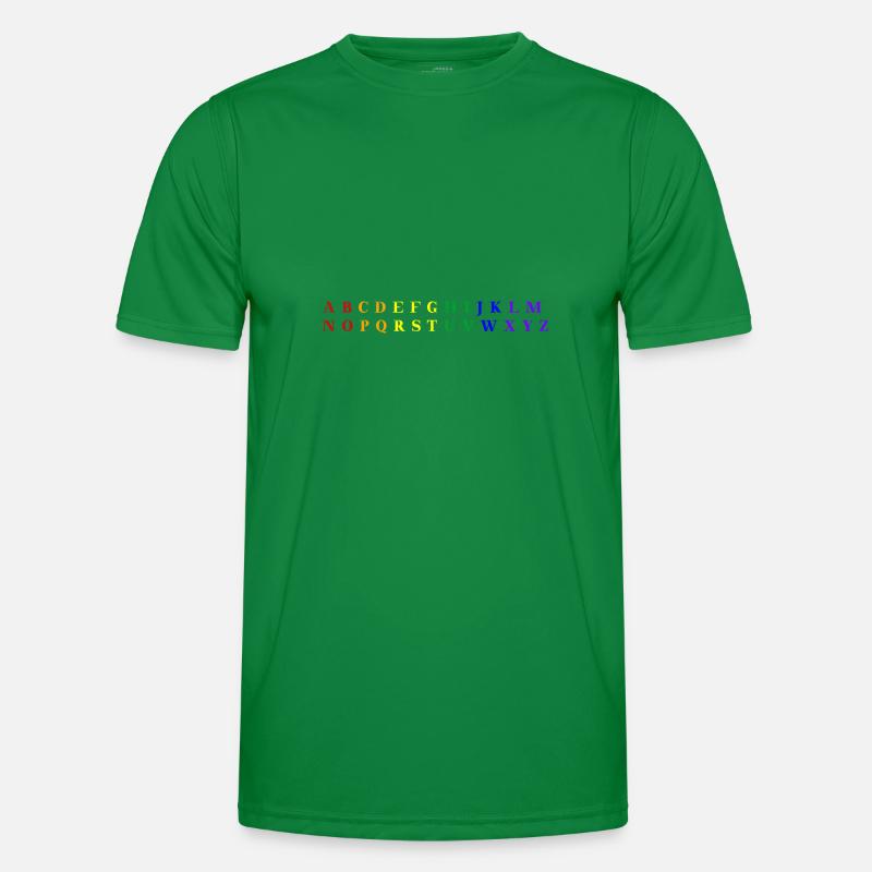 ABC Regenbogen Alphabet Geschenkidee Einschulung - Männer Funktions-T-Shirt - Kelly Green