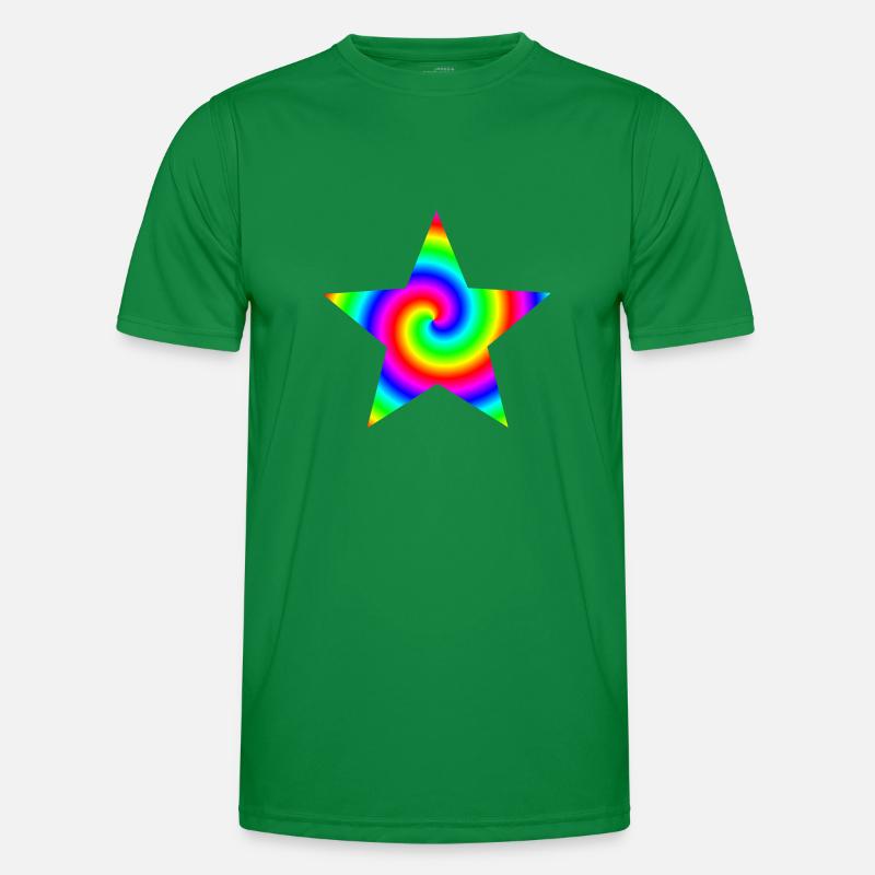 Regenbogen Candy Stern Männer Funktions-T-Shirt