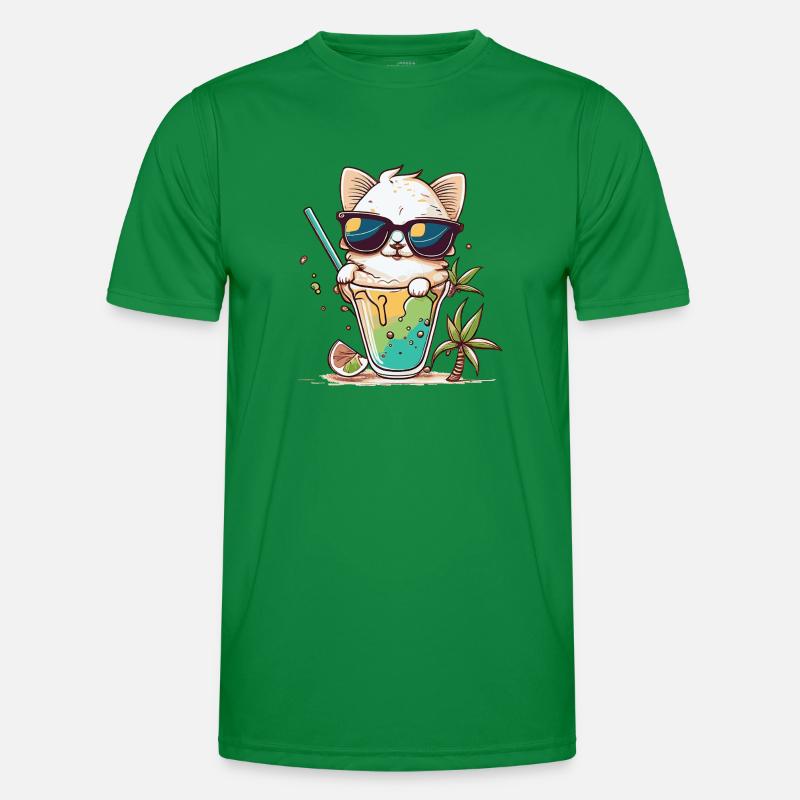 Le chat le plus cool de la plage T-shirt sport Homme