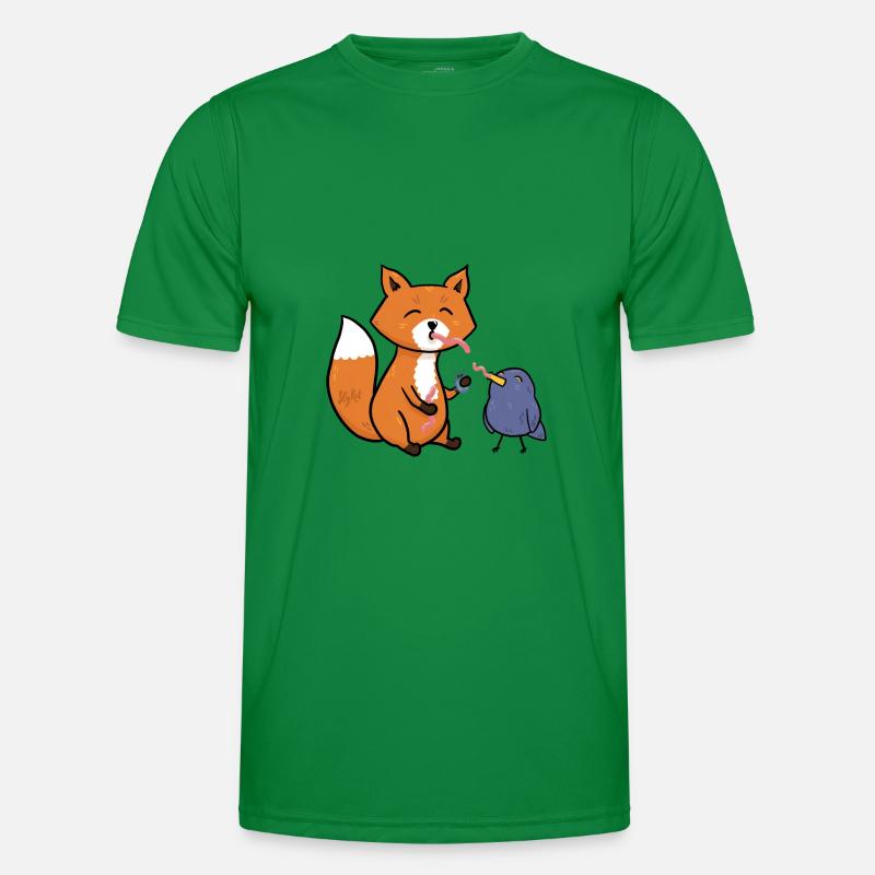 Fuchs und Amsel beste Freunde Männer Funktions-T-Shirt