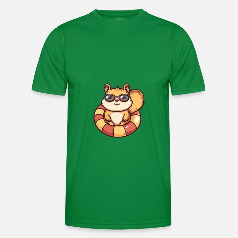 Squirrel Comic Cool - Men's Functional T-Shirt - kelly green