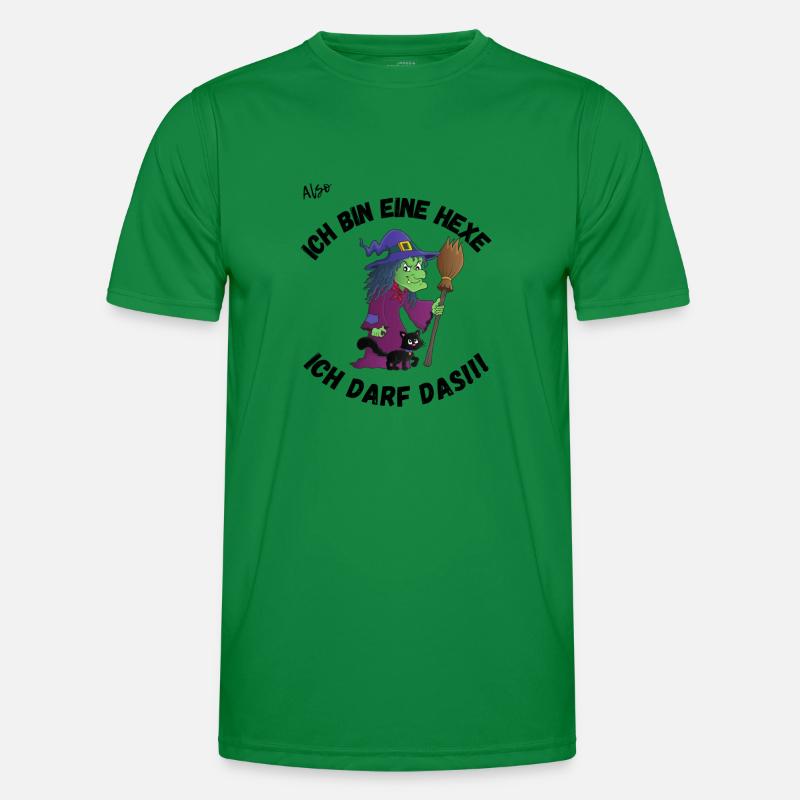 Ich bin eine Hexe ich darf das! - Männer Funktions-T-Shirt - Kelly Green