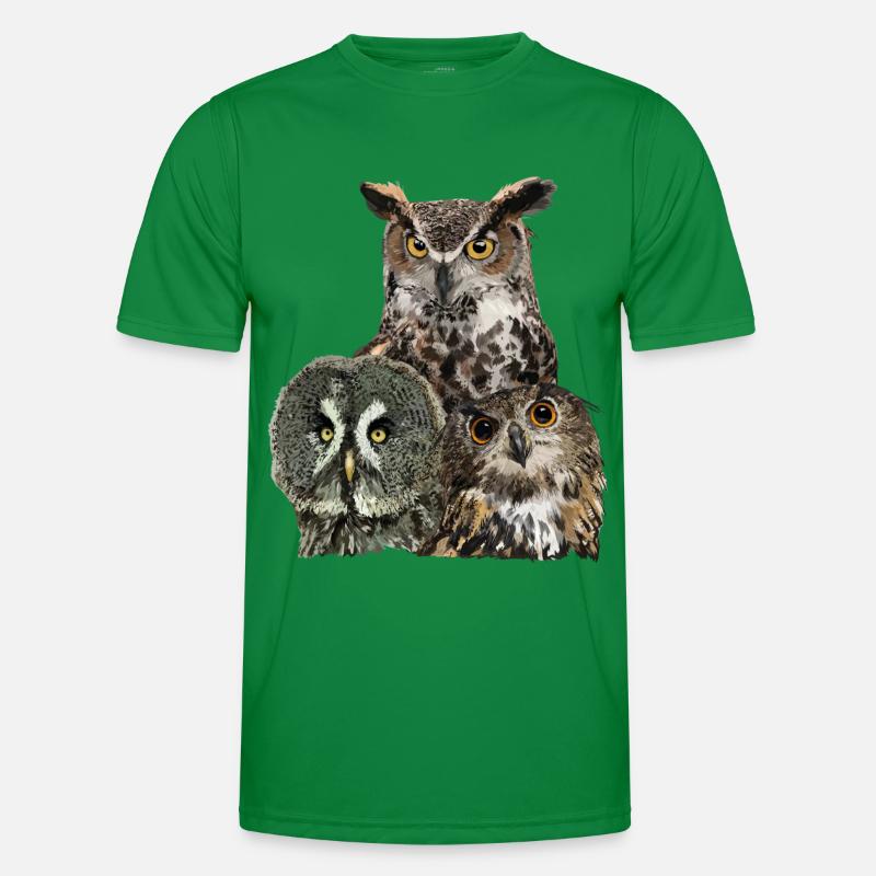 Eulen Männer Funktions-T-Shirt