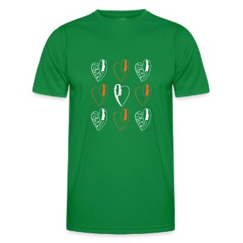Carré amoureux. - T-shirt sport Homme - vert - Devant - AI Model Male 178 dark (178cm)