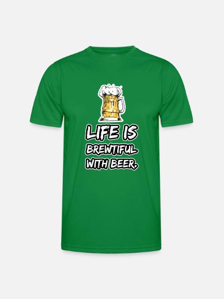 Beer T shirt - Men's Functional T-Shirt - kelly green