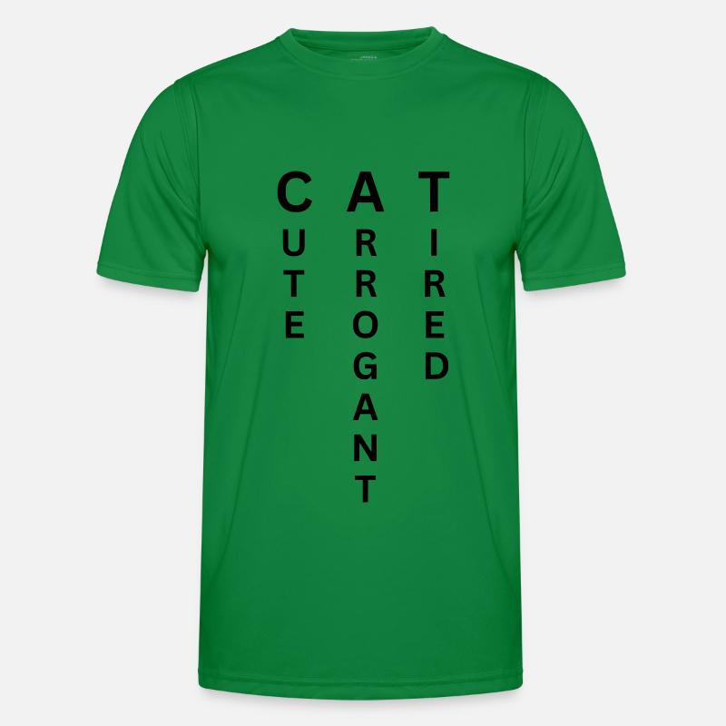 CAT - Cute Arrogant Tired - Männer Funktions-T-Shirt - Kelly Green