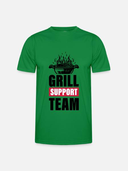 Grill Support Team Grilling - Men's Functional T-Shirt - kelly green