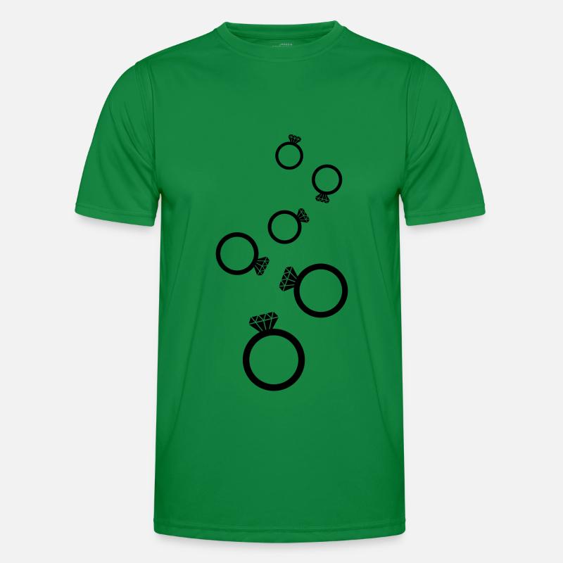 Eheringe symbol Männer Funktions-T-Shirt