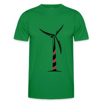 Énergie éolienne Éolienne - T-shirt sport Homme - vert - Devant - AI Model Male 178 dark (178cm)