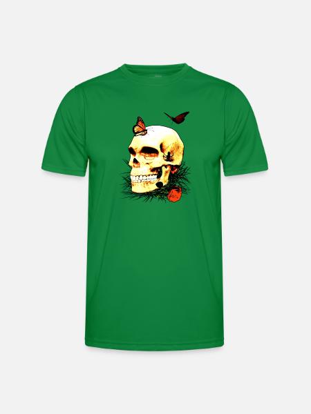 skull...perfect for halloween - Männer Funktions-T-Shirt - Kelly Green