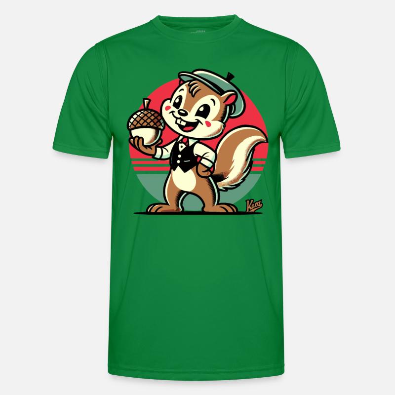 Eichhörnchen mit Haselnuss Männer Funktions-T-Shirt