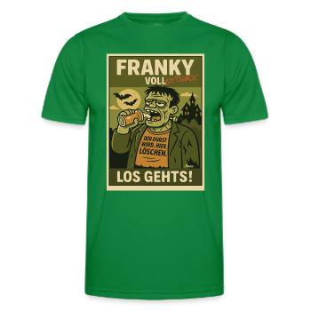 Franky – Der Durst wird gelöscht! - Männer Funktions-T-Shirt - Kelly Green - Vorne - AI Model Male 178 dark (178cm)