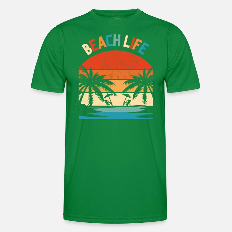 Beach Life Retro Sunset Men's Functional T-Shirt