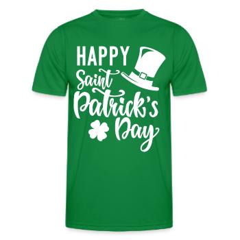Happy St. Patrick's Day Irish Clover Gift - Men's Functional T-Shirt - kelly green - Front - AI Model Male 178 dark (178cm)