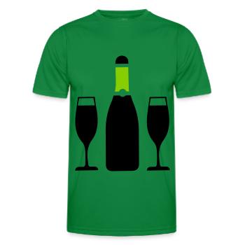 Red Wine Symbol - Men's Functional T-Shirt - kelly green - Front - AI Model Male 178 dark (178cm)