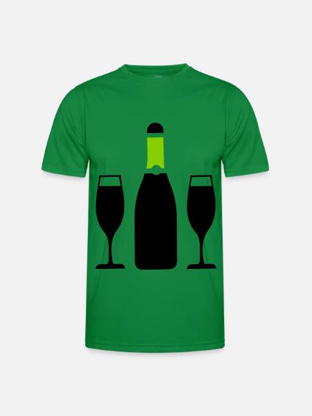Red Wine Symbol - Men's Functional T-Shirt - kelly green