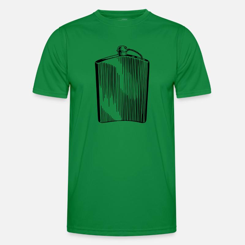 Flachmann Schnaps Flasche Geschenk Geschenkidee - Männer Funktions-T-Shirt - Kelly Green