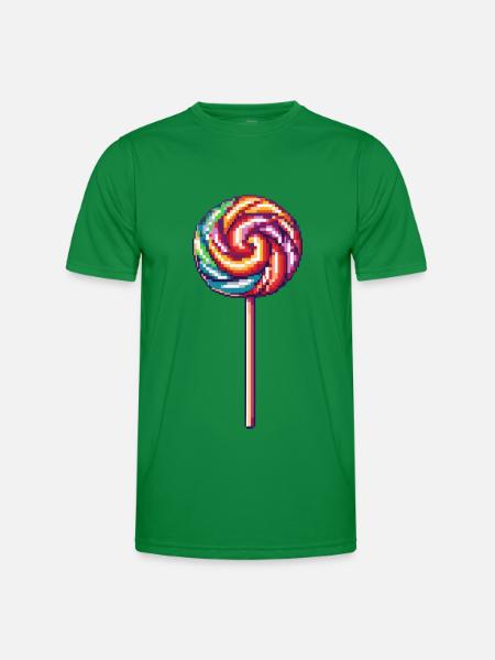 Lollipop Pixel Icon - Men's Functional T-Shirt - kelly green