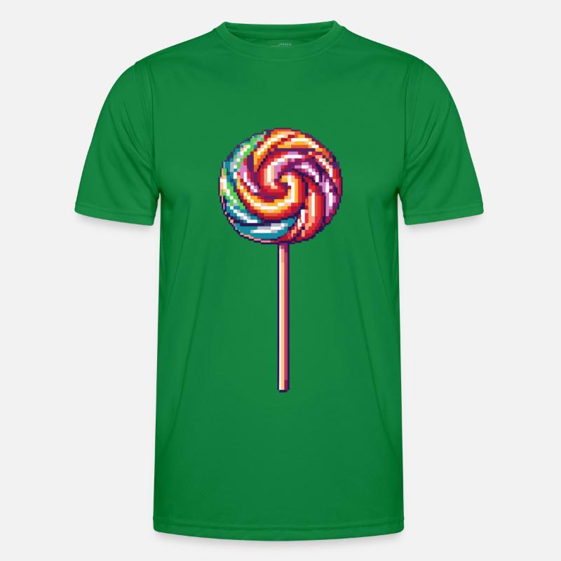 Lollipop Pixel Icon - Men's Functional T-Shirt - kelly green