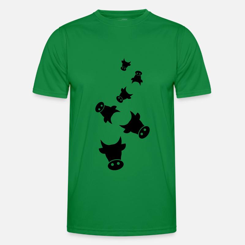 Cattle Head Cow Men's Functional T-Shirt