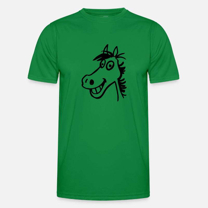 Beklopptes Pferd Männer Funktions-T-Shirt