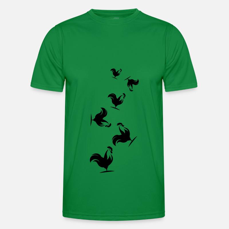 Silhouette d’animal coq T-shirt sport Homme