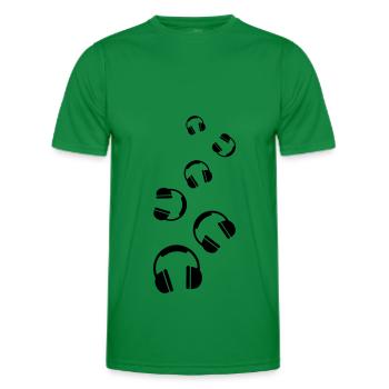 Icône casque - T-shirt sport Homme - vert - Devant - AI Model Male 178 dark (178cm)