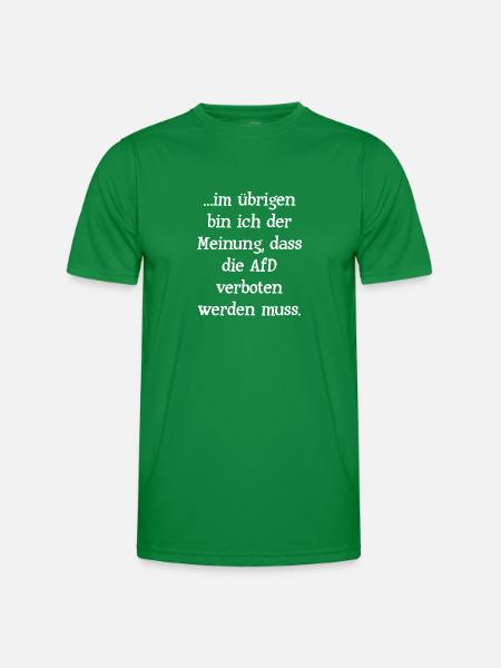 für AfD Verbot - Männer Funktions-T-Shirt - Kelly Green