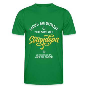Ladies aufgepasst! 🤣 Hier kommt der Strandopa! - Männer Funktions-T-Shirt - Kelly Green - Vorne - AI Model Male 178 dark (178cm)