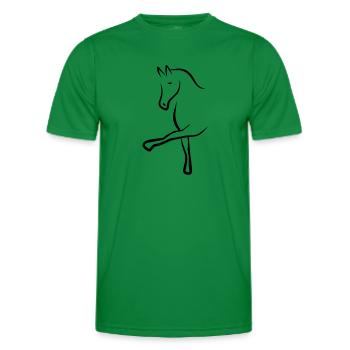 cheval - T-shirt sport Homme - vert - Devant - AI Model Male 178 dark (178cm)
