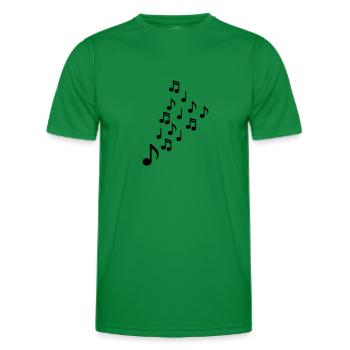 Noten - Musik - Männer Funktions-T-Shirt - Kelly Green - Vorne - AI Model Male 178 dark (178cm)