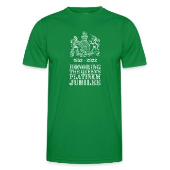 Queen 70th Anniversary of the Throne 2022 70 Years platinum - Men's Functional T-Shirt - kelly green - Front - AI Model Male 178 dark (178cm)
