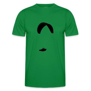 Harnais inclinable de parapente pilote Pod Harness - T-shirt sport Homme - vert - Devant - AI Model Male 178 dark (178cm)