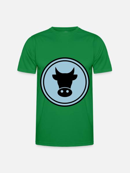 Cow head - Men's Functional T-Shirt - kelly green
