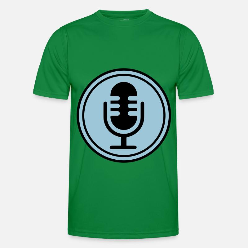 Mikrofon Symbol Männer Funktions-T-Shirt