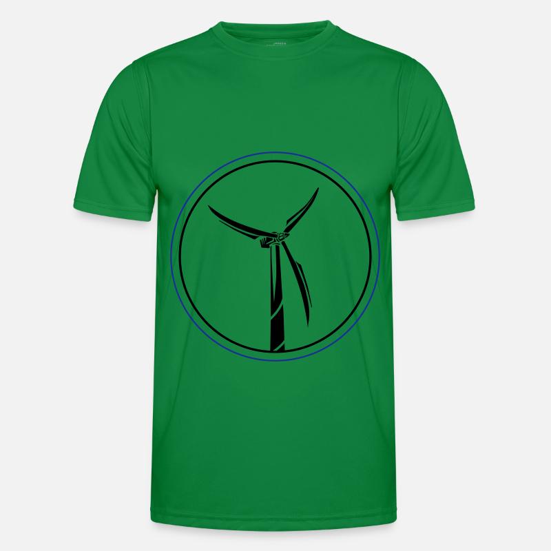 Windkraft Symbol Windrad Männer Funktions-T-Shirt