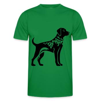 Chien dalmatien - T-shirt sport Homme - vert - Devant - AI Model Male 178 dark (178cm)