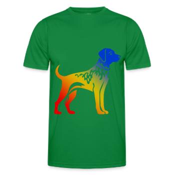 Chien Dalmatien Coloré - T-shirt sport Homme - vert - Devant - AI Model Male 178 dark (178cm)