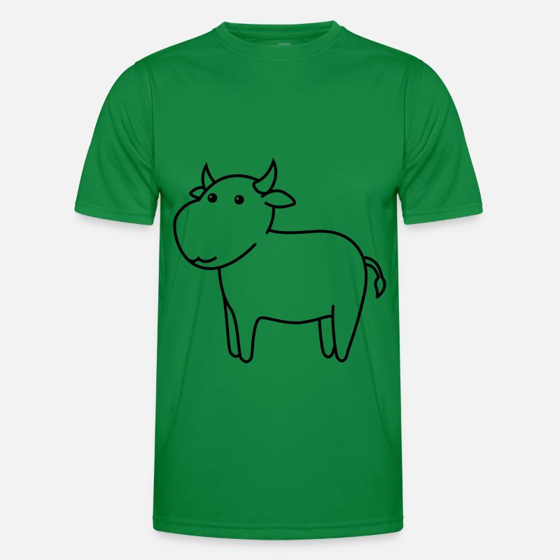 Taurus Comic Animal - Men's Functional T-Shirt - kelly green